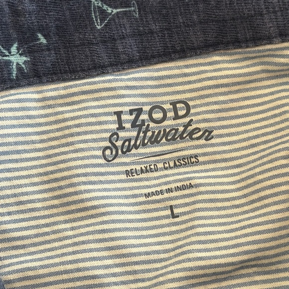 Izod Saltwater Relaxed Classics Polo Golf Shirt Palm Tree Martini Pineapple Prin - Picture 3 of 9